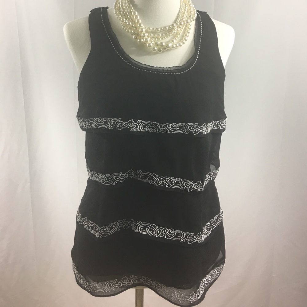 White House Black Market black flouncy top